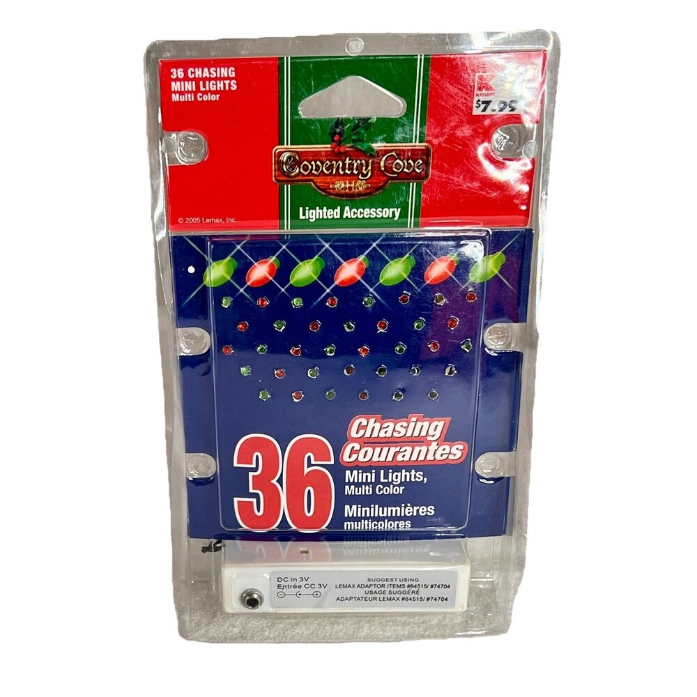 Vintage Lemax Coventry Cove 36 Mini Chasing Multi Color Lights 2005 New